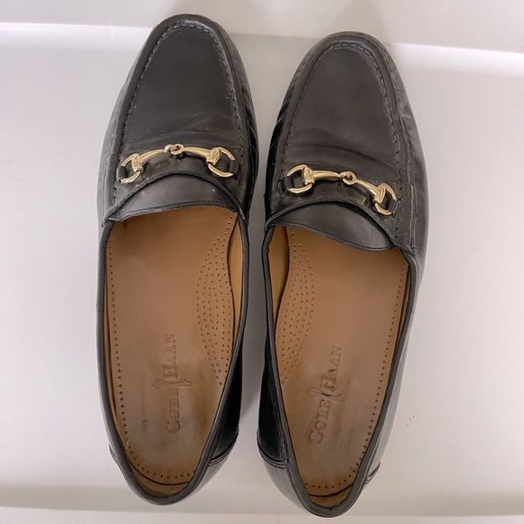 Authentic Cole Haan Black Patent Leather Horsebit Loafers - Picture 7 of 9